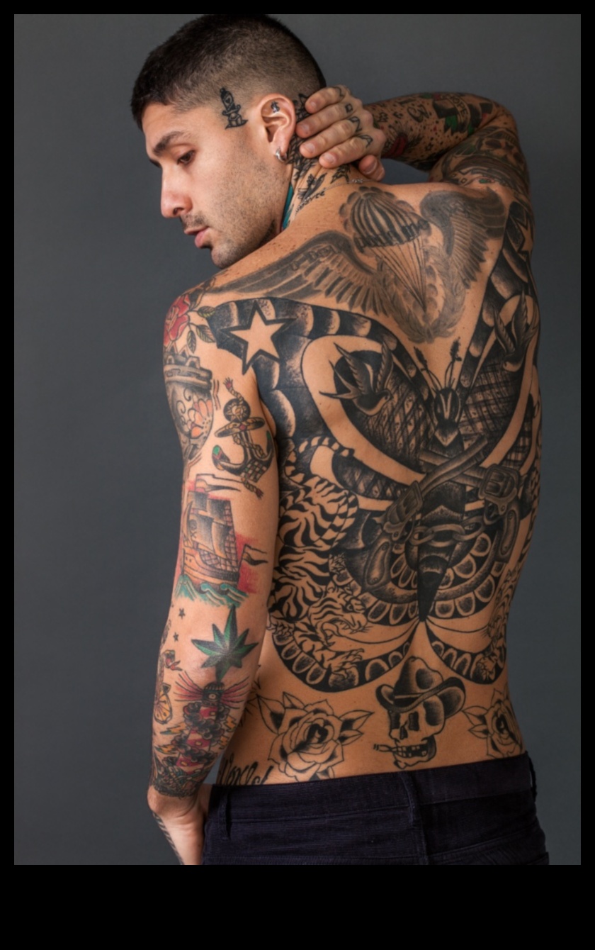 Canvas of Courage: Unveiling Back Tattoo Elegance
