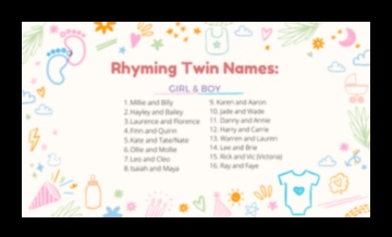 Παιχνιδιάρικα ζευγάρια: Χαριτωμένα και συμπληρωματικά δίδυμα ονόματα μωρών