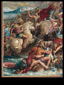 Temporal Tapestries: Weaving Narratives in Baroque Artistic Textiles